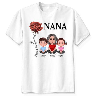 Love Is Being Called Grandma Birth Month Flower Personalized Shirt