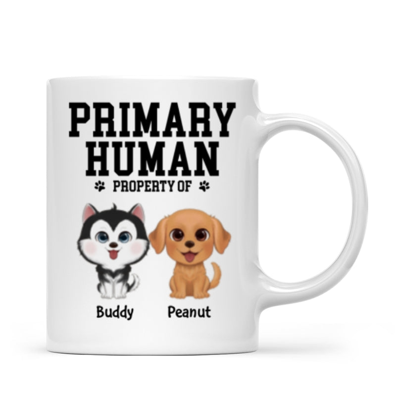 Spare Human Primary Human Funny Gift For Dog Lover or Cat Lover Personalized Mug