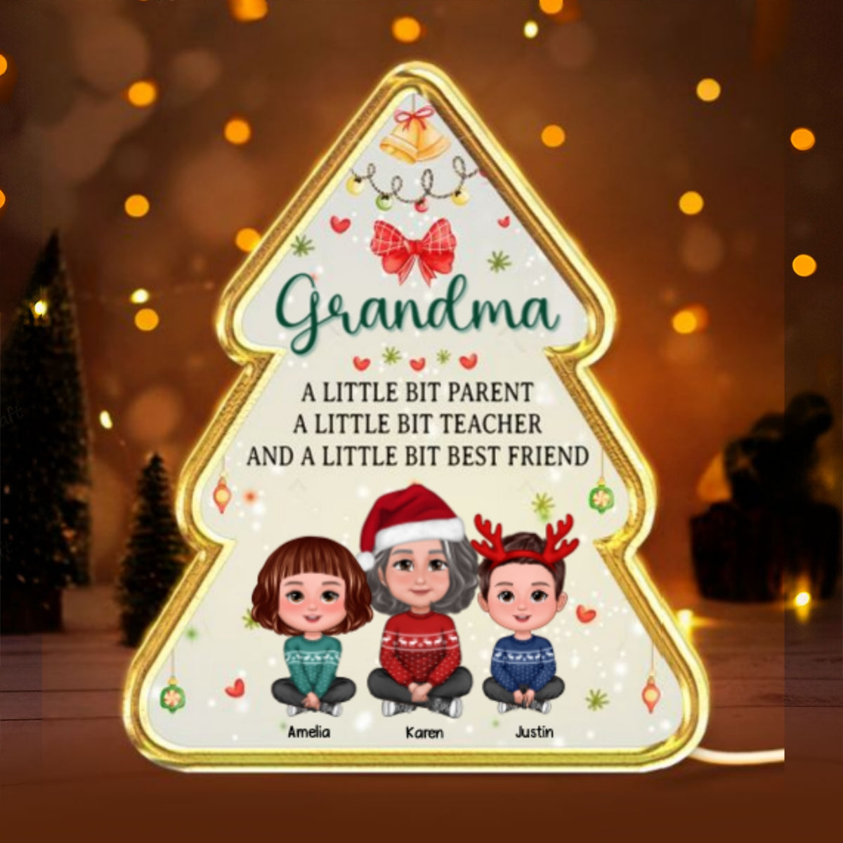 Grandma’s Christmas Tree of Memories – Personalized Light Box