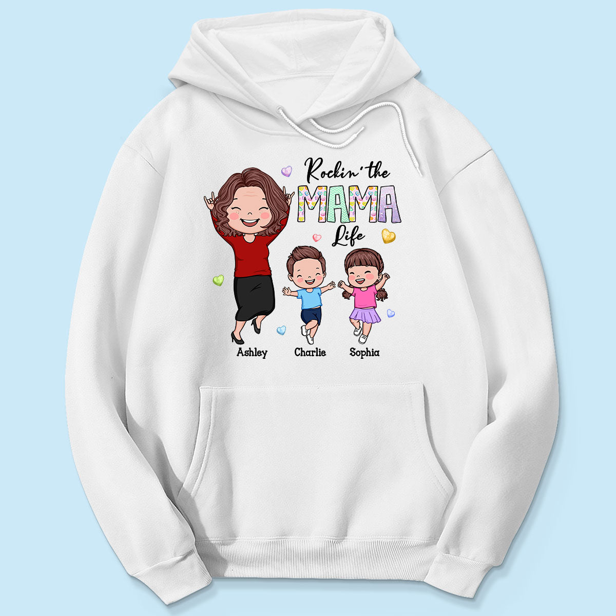 Rockin' The Nana Life Vector Happy Kids Personalized Shirt