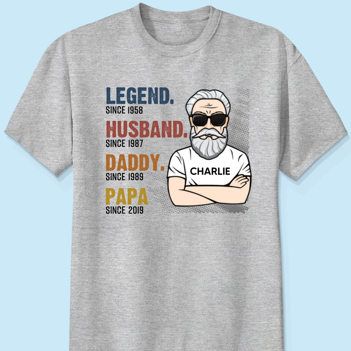 The Legend Grandpa Old Man Personalized Shirt