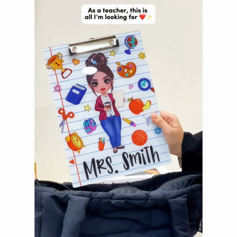 Teacher School Things Personalized Clipboard, Gift For Teacher, Appreciation Gift, Back To School Gift