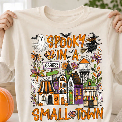Custom Zip Code Halloween Town - Personalized Shirt - Trendy Fall Halloween Tee