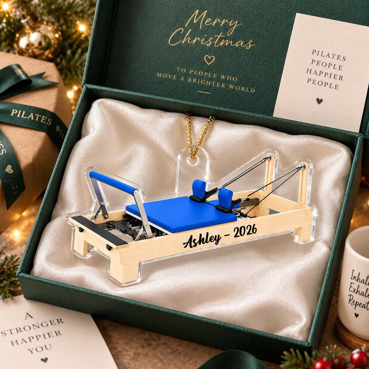 Pilates Equipment Core Studio Machine Set - Personalized Acrylic Ornament - Custom Christmas Gift for Pilates Lovers