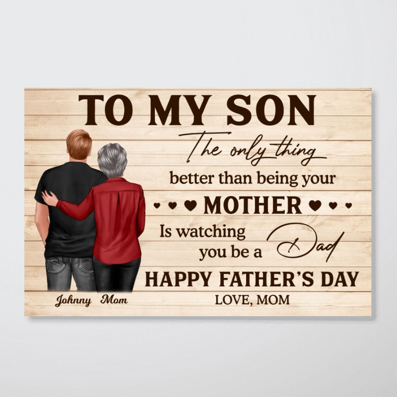To My Son Happy Father's Day - Personalized Poster - Heartfelt Father's Day Gift For Son