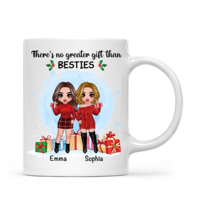 Christmas Doll Besties Standing No Greater Gift Than Besties Personalized Mug