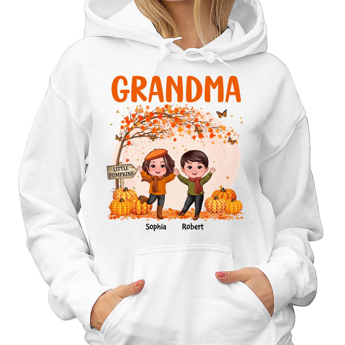 Fall Season Happy Doll Kids Under Tree Personalized Shirt