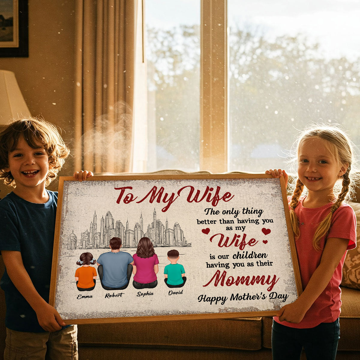 Having You As Their Mommy Personalized Poster