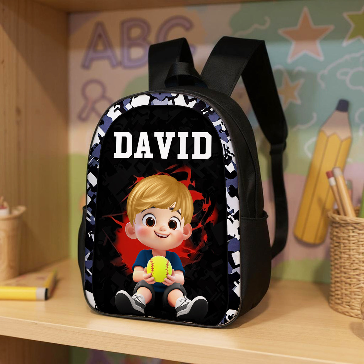 Sports Backpack for School Boy Girl, Custom Back to School Kids Backpack