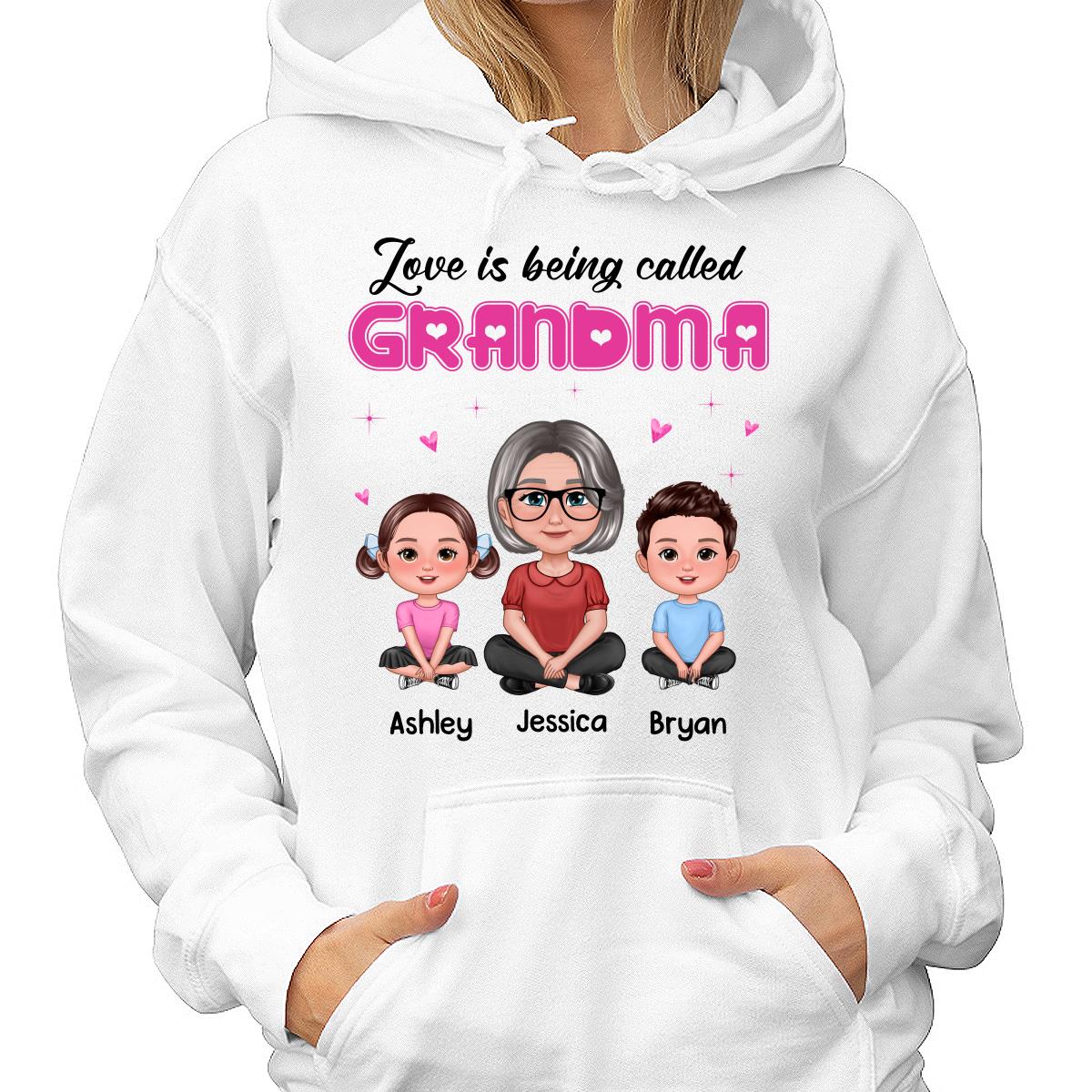 Pretty Doll Grandma Grandkids Love Is Being Called Pink Personalized Shirt