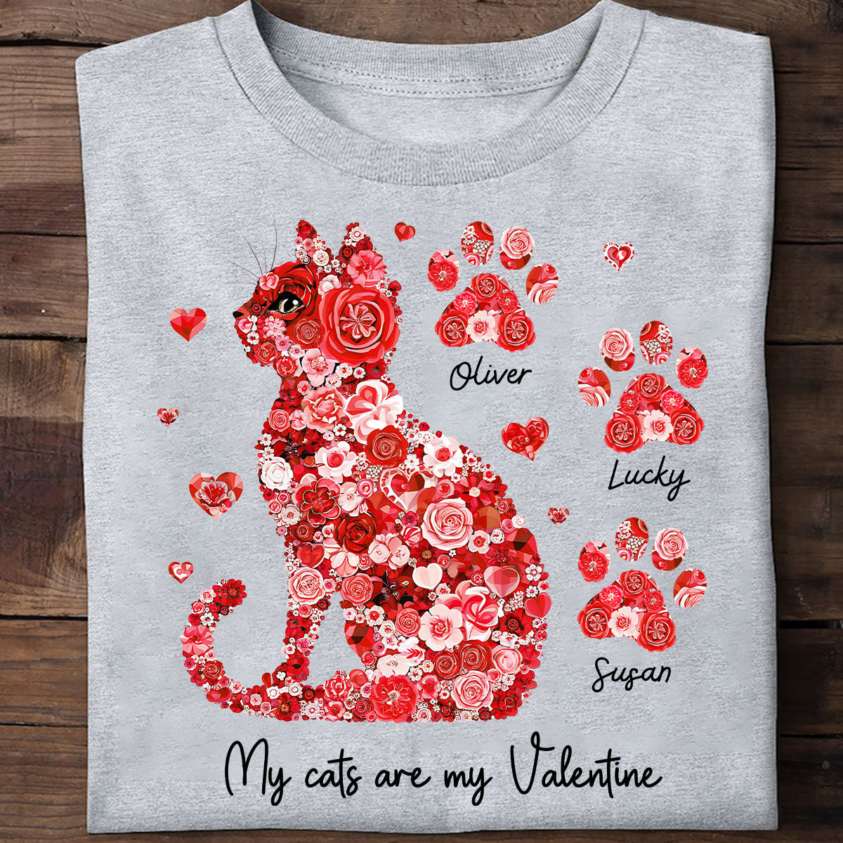 Cat Flower My Cat Is My  Personalized Shirt, Gift for Cat Moms