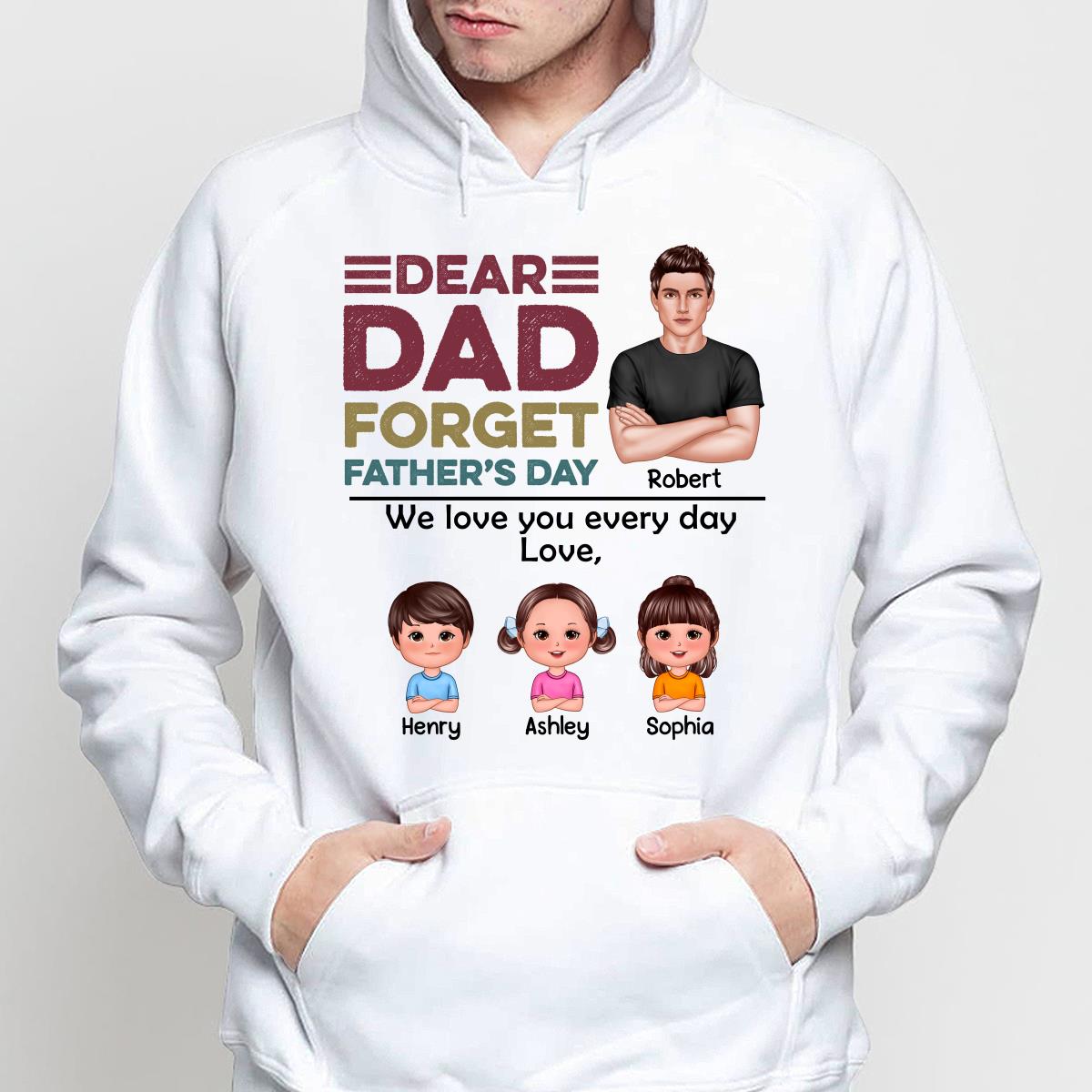 Real Man And Kids Forget Father‘s Day Retro Personalized Shirt