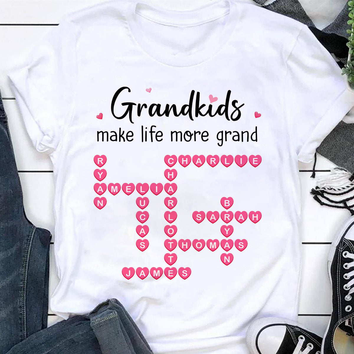 The Greatest Gift You Ever Know Crossword Puzzle Art - Personalized Shirt - Mother's Day Gift For Grandma