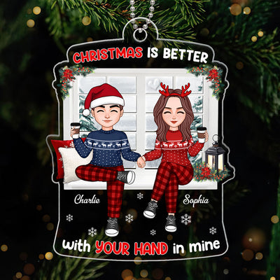 Couple Sitting By The Window Personalized Acrylic Ornament