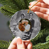 Personalized Wedding Anniversary Glass Ornament with Then and Now Photos, Custom Golden/Silver Anniversary Keepsake, Gift for Parents Grandparents