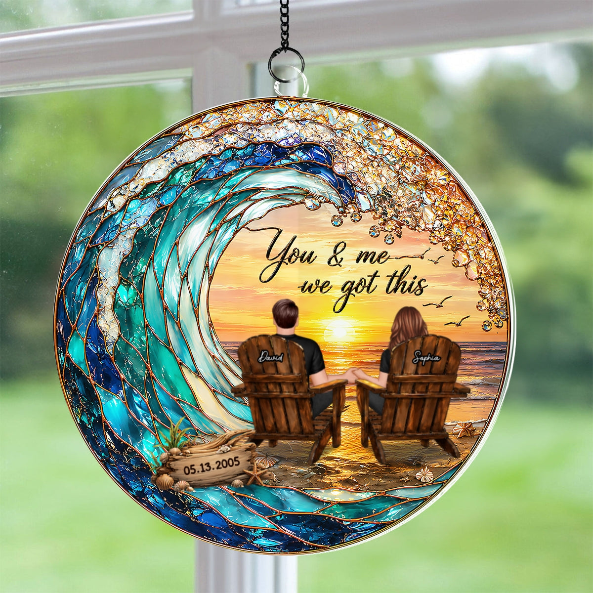 Couple We Got This - Personalized Suncatcher - Heartfelt Anniversary Gift for Her, for Him