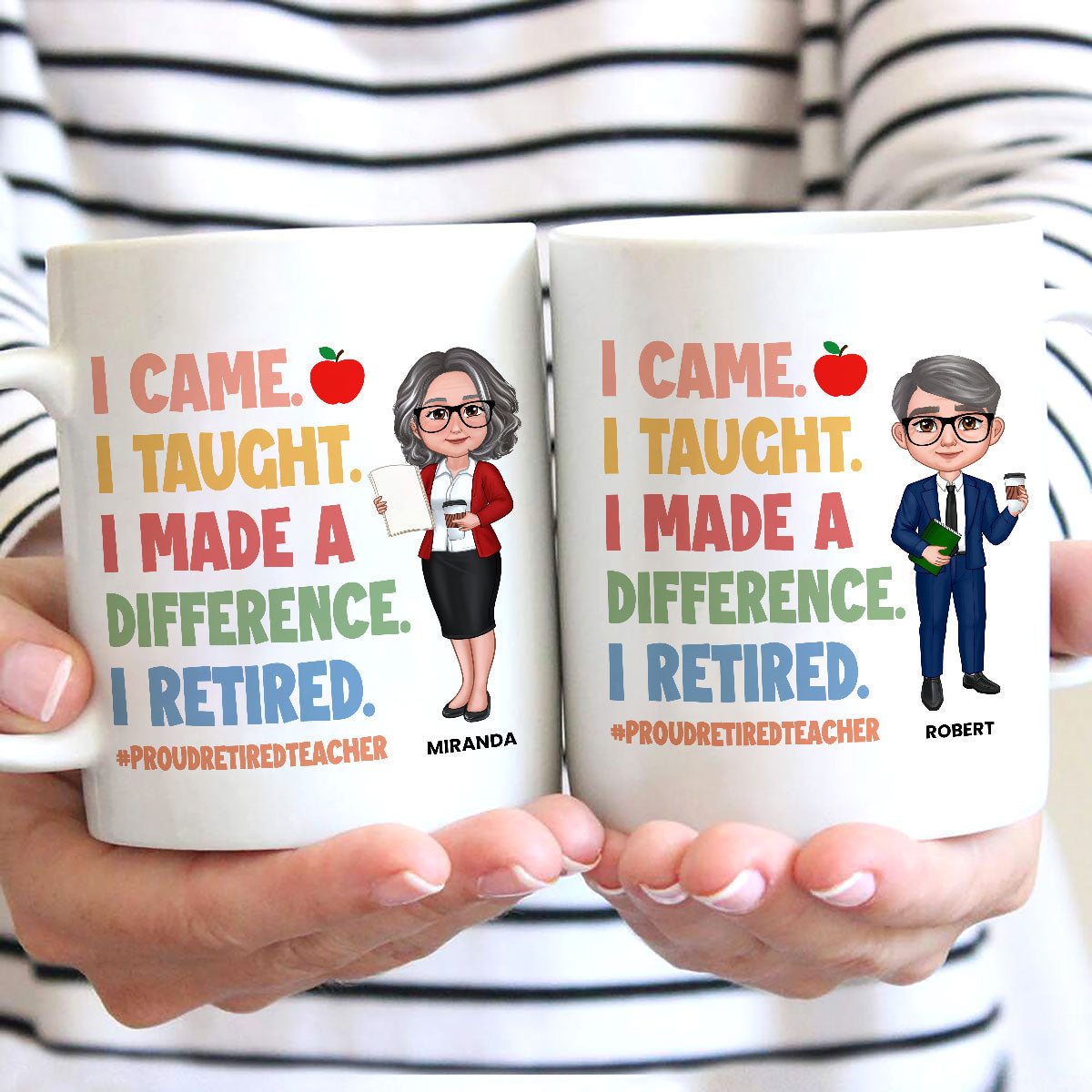 Proud Retired Teacher Personalized Mug, Retirement gift