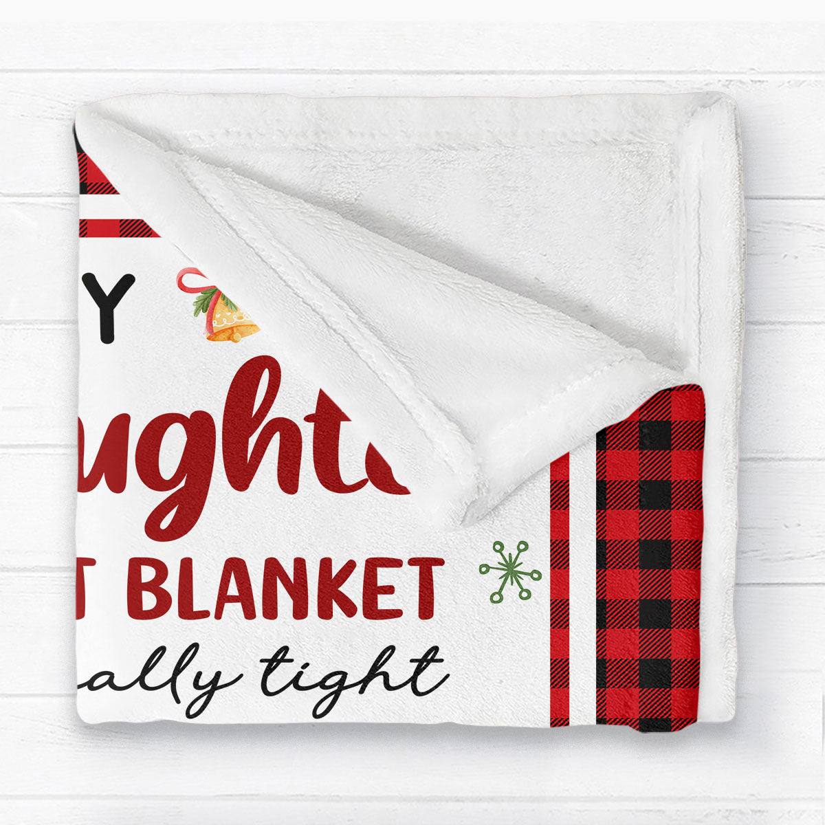 Doll Grandma Hugging Kid Christmas Gift For Granddaughter Grandson Personalized Fleece Blanket
