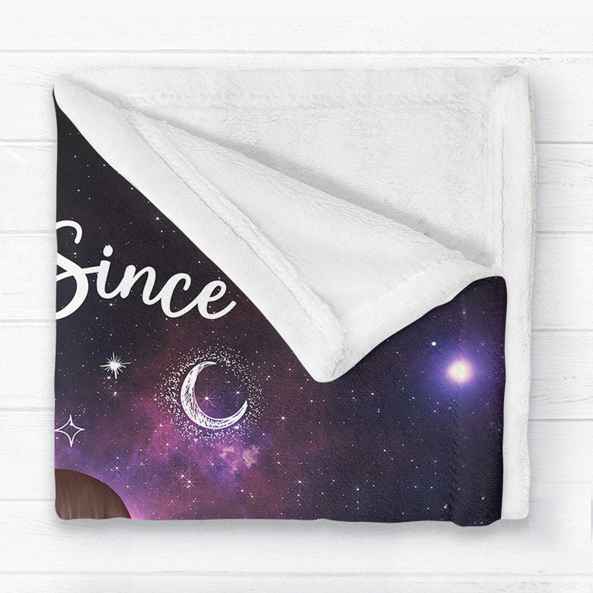 Doll Couple Kissing In Galaxy Night Personalized Fleece Blanket