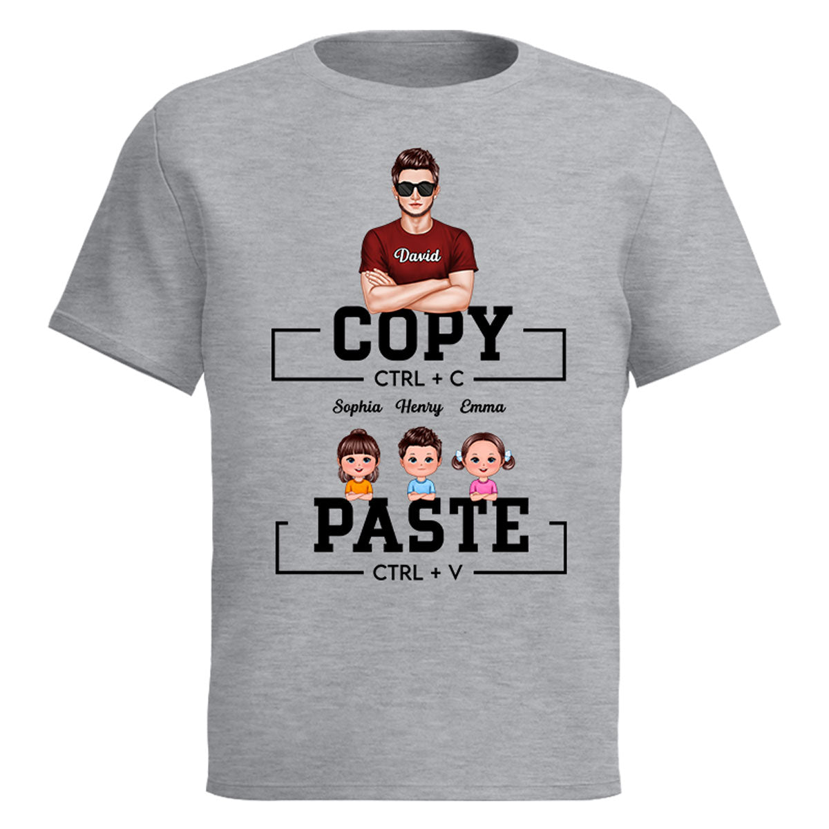 Ctrl C Ctrl V Copy Paste Matching Family Personalized Shirt