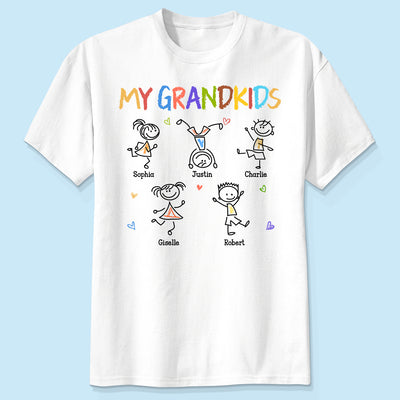 My Grandkids Crayon Patterned Personalized Shirt