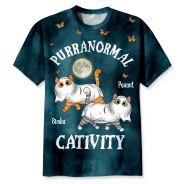 Halloween Cats Purranormal Cativity Personalized 3D Shirt
