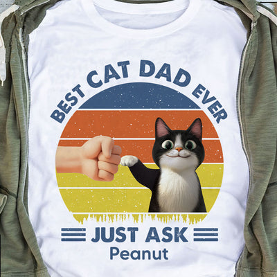 Best Cat Dad Cute Cartoon Cats Personalized Shirt, Gift for Cat Dads