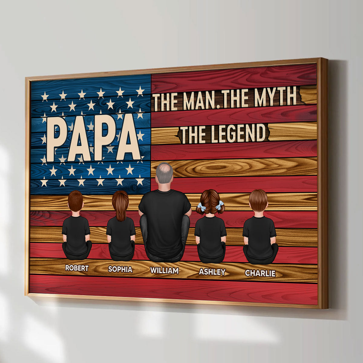 Grandpa The Man The Myth The Legend Personalized Poster, Gift For Grandpa