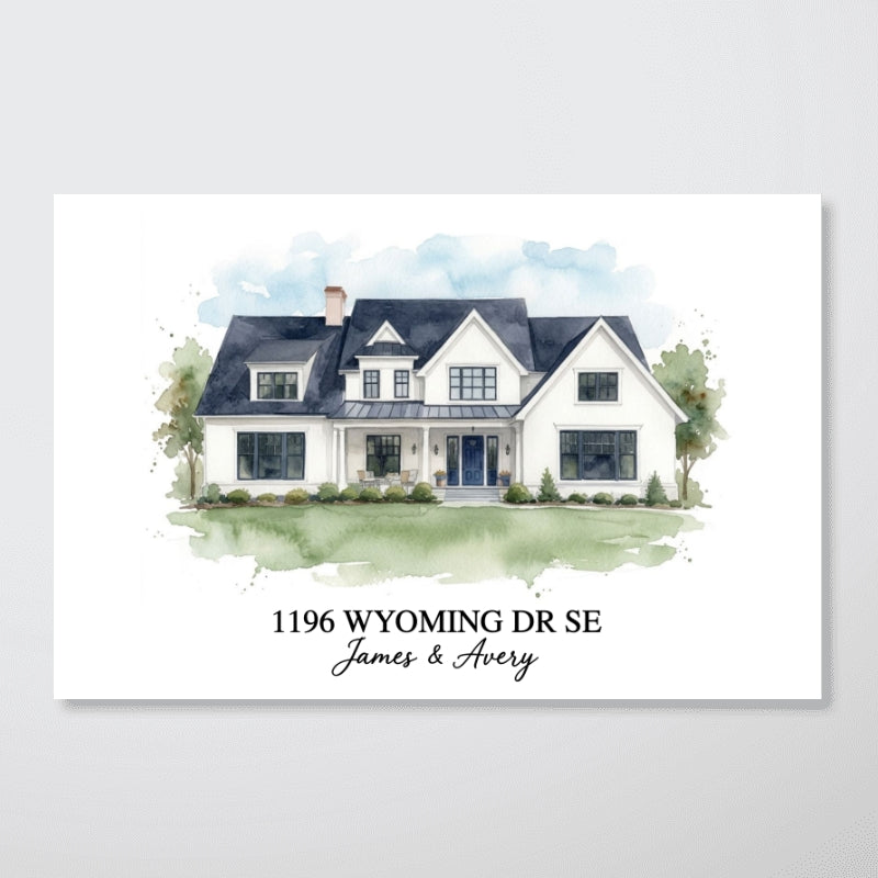 Home Sweet Home Custom Portrait - Personalized Poster - Housewarming Gift, Our First Home Sign