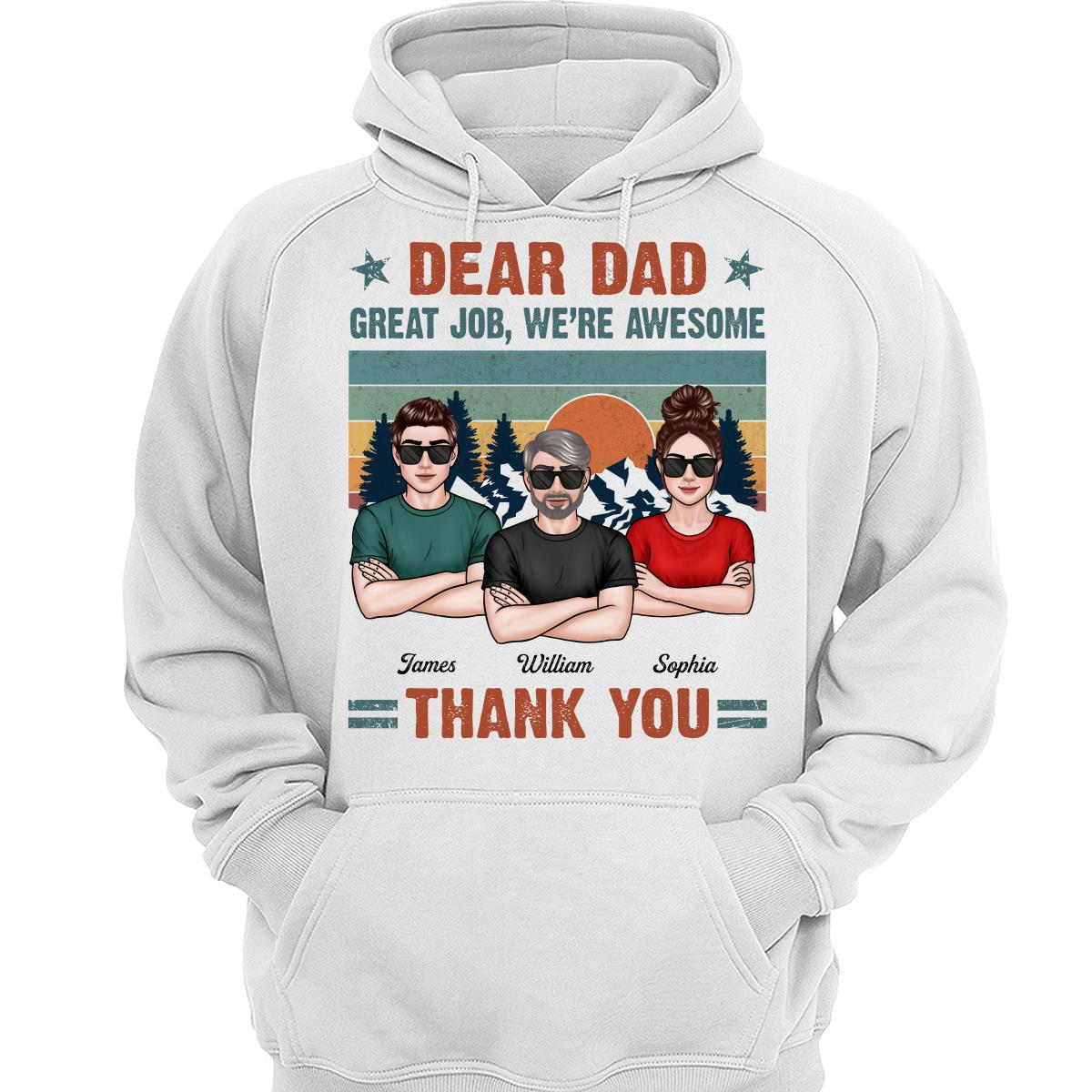 New Man Woman Crossed Arms Dear Dad We‘re Awesome Personalized Shirt