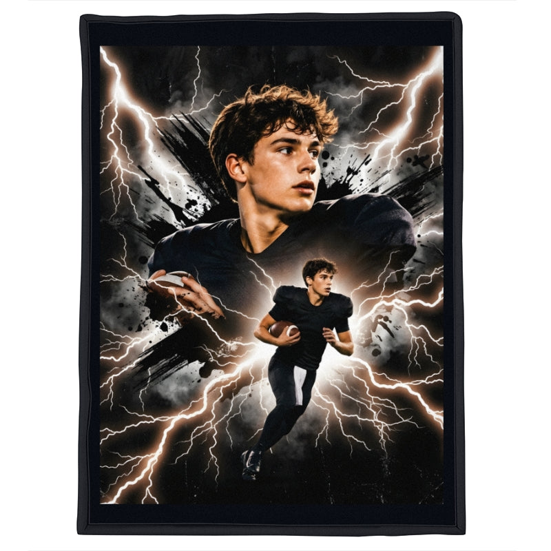 Trending Bootleg Sport Photos Insert - Personalized Fleece Blanket - Gift For Boy, Girl