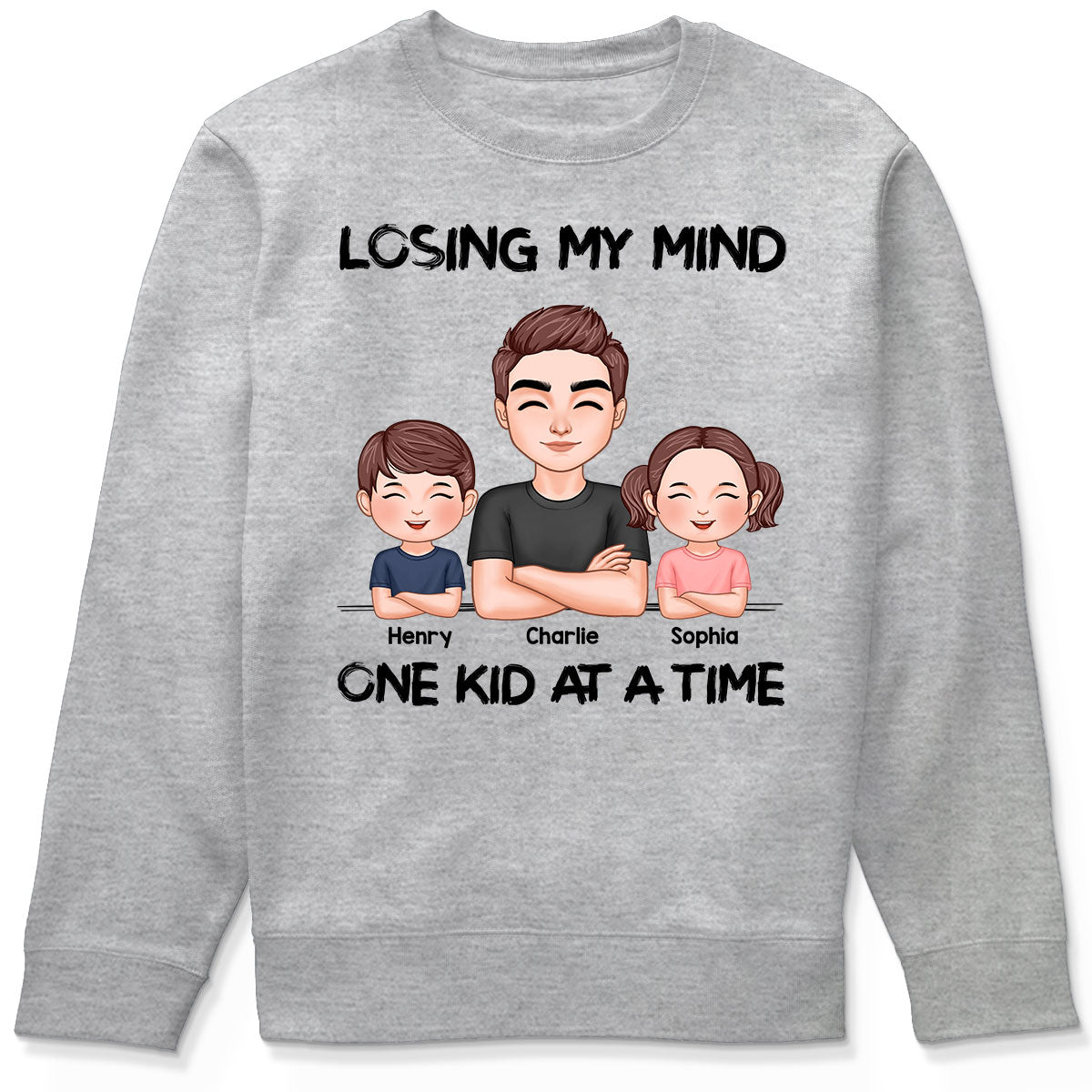 Losing My Mind One Kid At A Time Gift For Dad Personalized Shirt