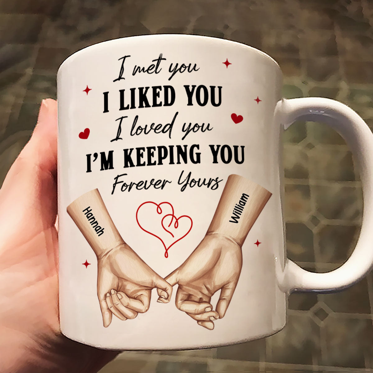 Personalized Couple Pinky Promise Hands,  Gift, Anniversary Gift for Couples