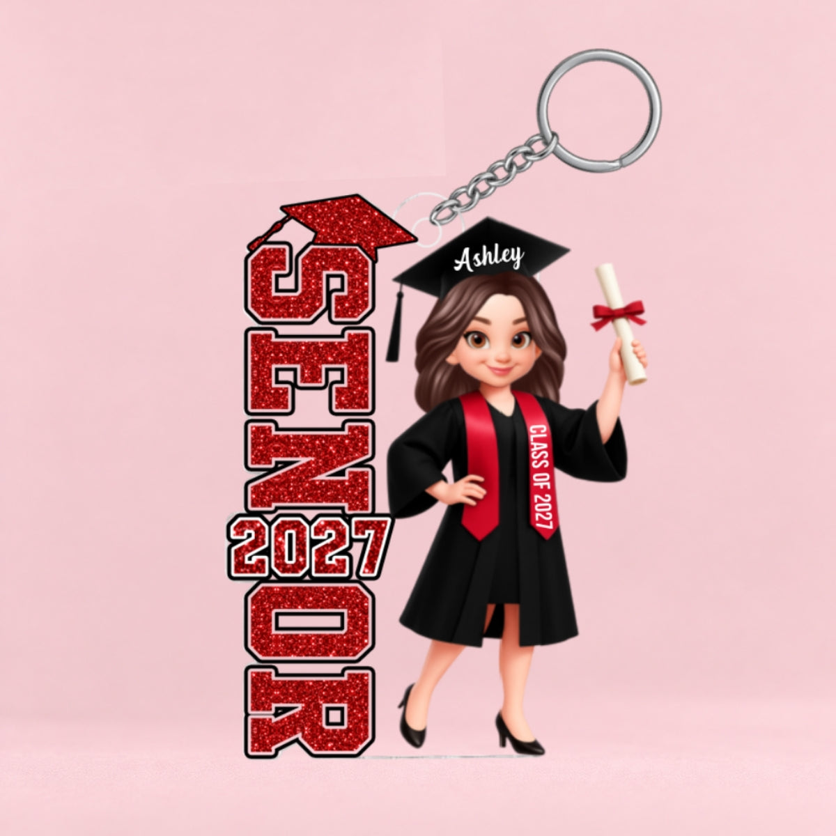 Trending Senior 2026 2027 - Personalized Acrylic Keychain - Christmas Gift For Seniors, Daughter, Son, Granddaughters, Grandsons