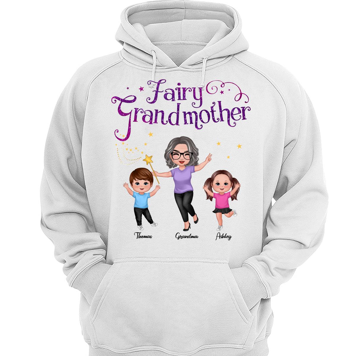 Fairy Grandmother Happy Doll Grandma And Grandkids Personalized Shirt