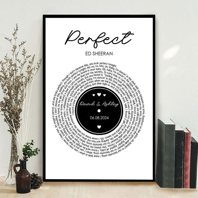 Couple Favorite Song Vinyl Record Personalized Poster, Heartfelt 2025  Gift For Couple, For Him, For Her