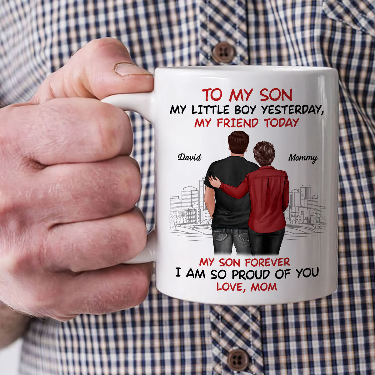 From Mom To Son My Little Boy Yesterday My Friend Today Personalized Mug