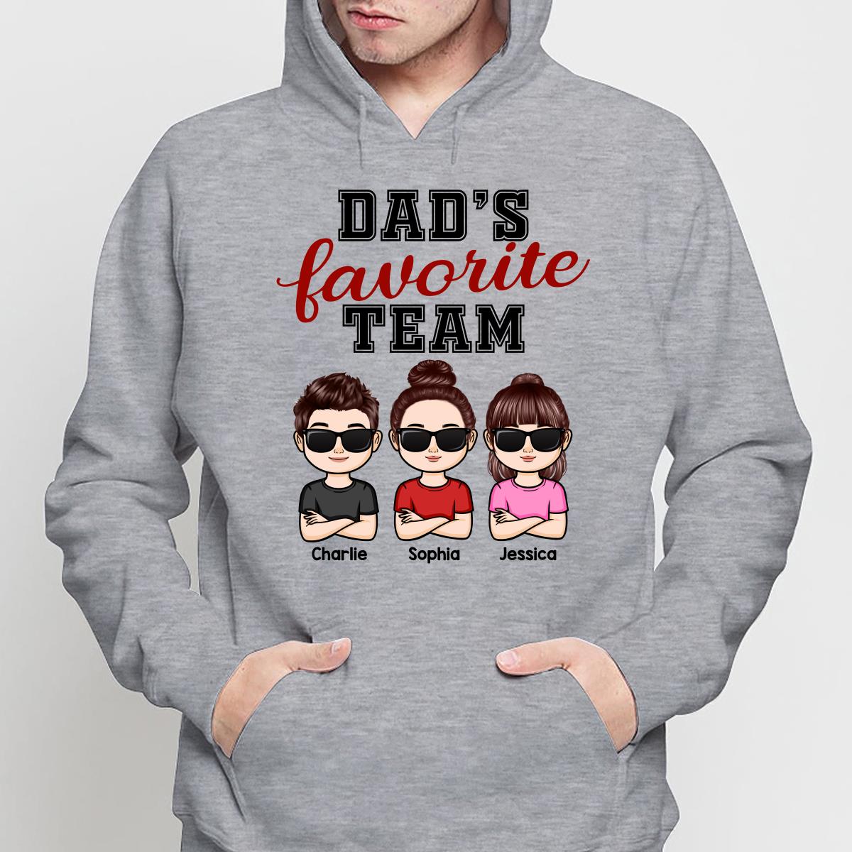 Dad Grandpa Favorite Team Kids Crossed Arm Personalized Shirt