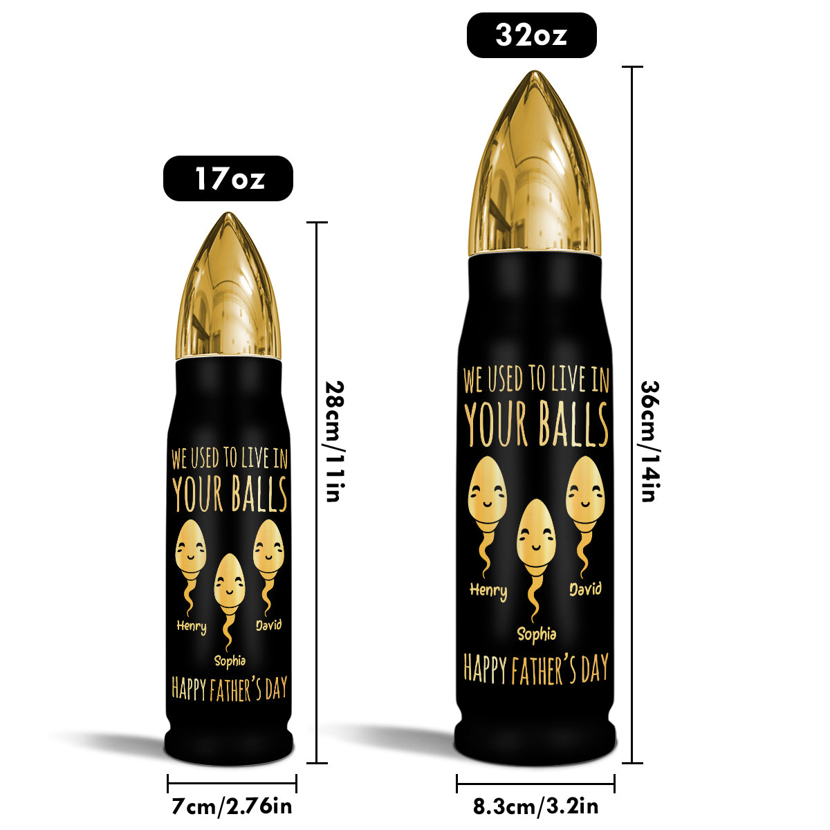 Little Cute Kids Happy Funny Gift For Husband Dad Personalized Bullet Tumbler