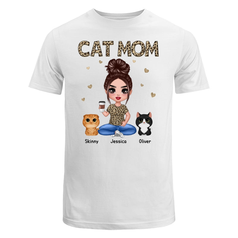 Leopard Cat Mom Watercolor Cute Cats Personalized Shirt