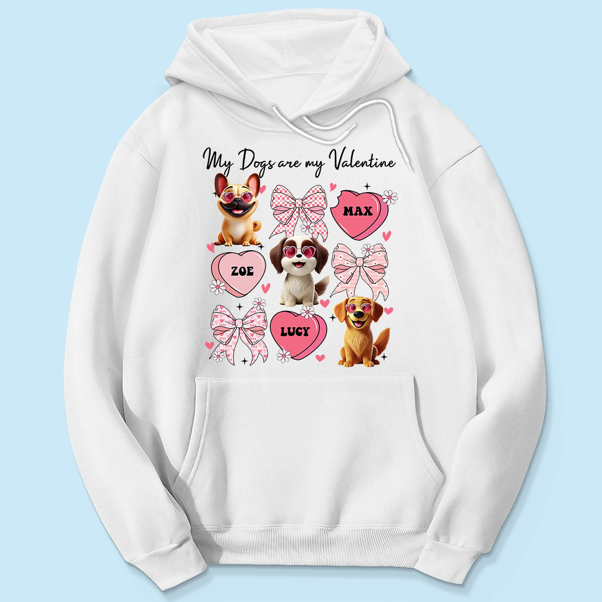 My Dogs Are My  Coquette Cute Cartoon Dog  Gift For Dog Lover Personalized Shirt