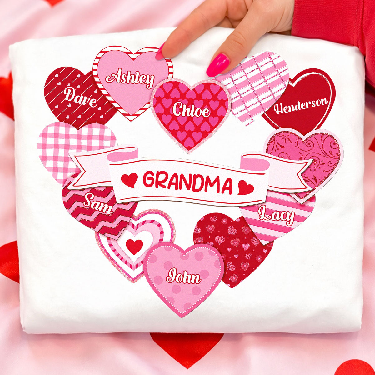 Grandma's Sweethearts Coquette Valentine's Day - Personalized Shirt
