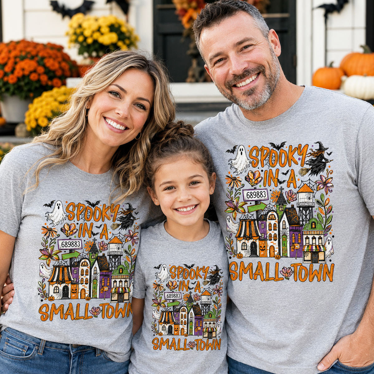 Custom Zip Code Halloween Town - Personalized Shirt - Trendy Fall Halloween Tee