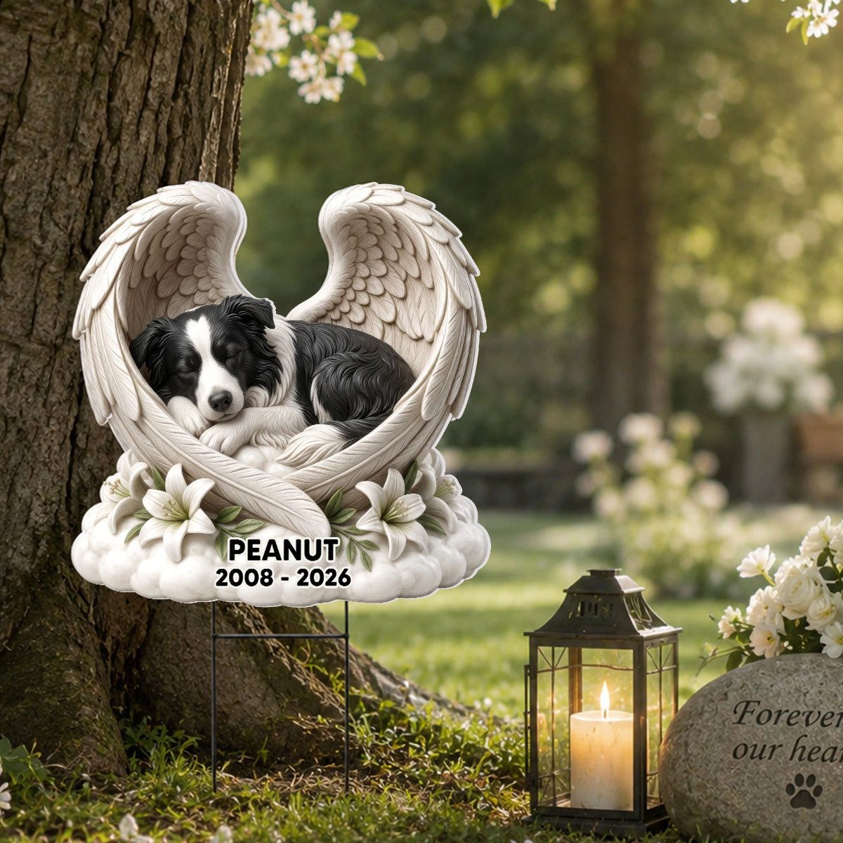 Pet Dog Cat Memorial Custom Photo - Personalized Yard Sign - Sympathy Gift, Remembrance Gift, Garden Sign