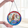 Custom Dog Portrait Stained Glass Suncatcher, Pet Memorial Stained Glass Photo Suncatcher, Dog Memorial Gift, Dog Loss, Pet Loss Gift
