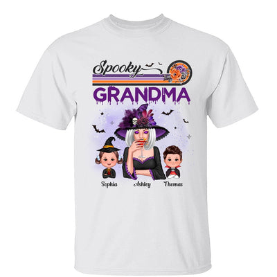 Spooky Grandma Mom Halloween Retro Personalized Shirt
