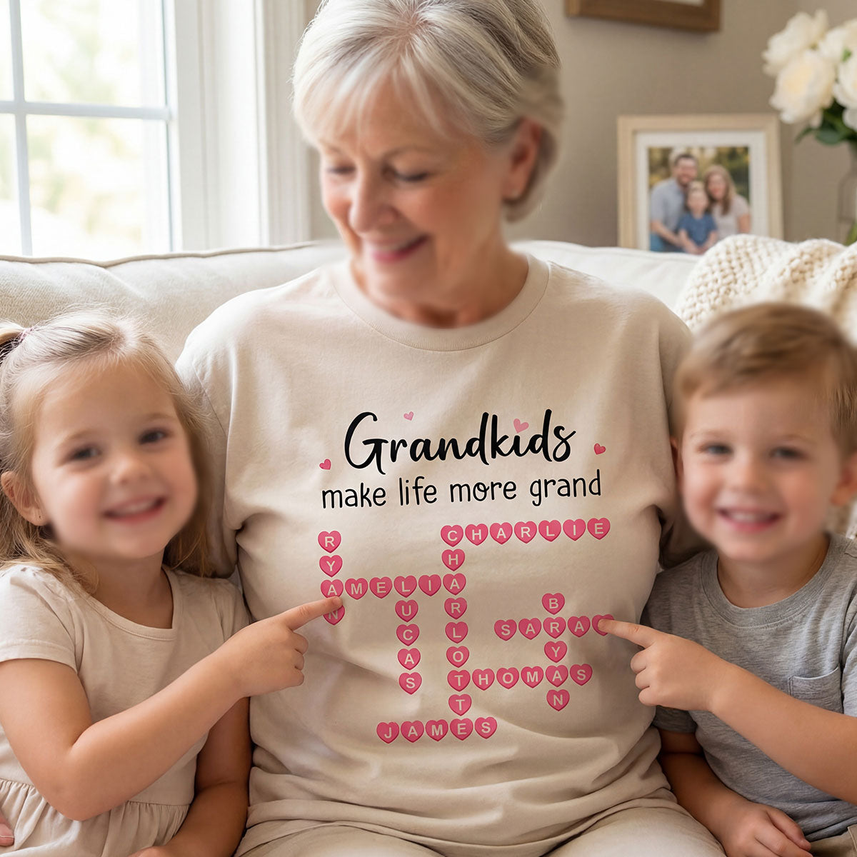 The Greatest Gift You Ever Know Crossword Puzzle Art - Personalized Shirt - Mother's Day Gift For Grandma