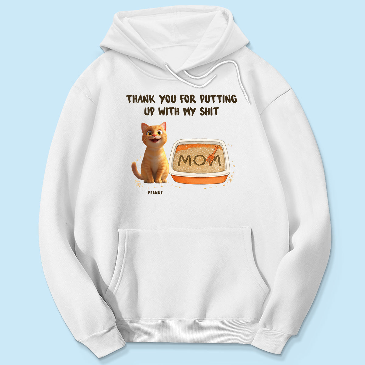 Thank You for Putting up with My Shit Personalized Shirt, Funny Gift for Cat Moms