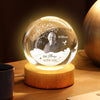 I Am Always with You Memorial Tribute - Personalized Crystal Ball Night Light - Heartfelt Remembrance Keepsake