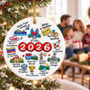 2026 Year In Review Memorable Moments - Ceramic Ornament - Christmas Gift For Family, Friends, History Lovers